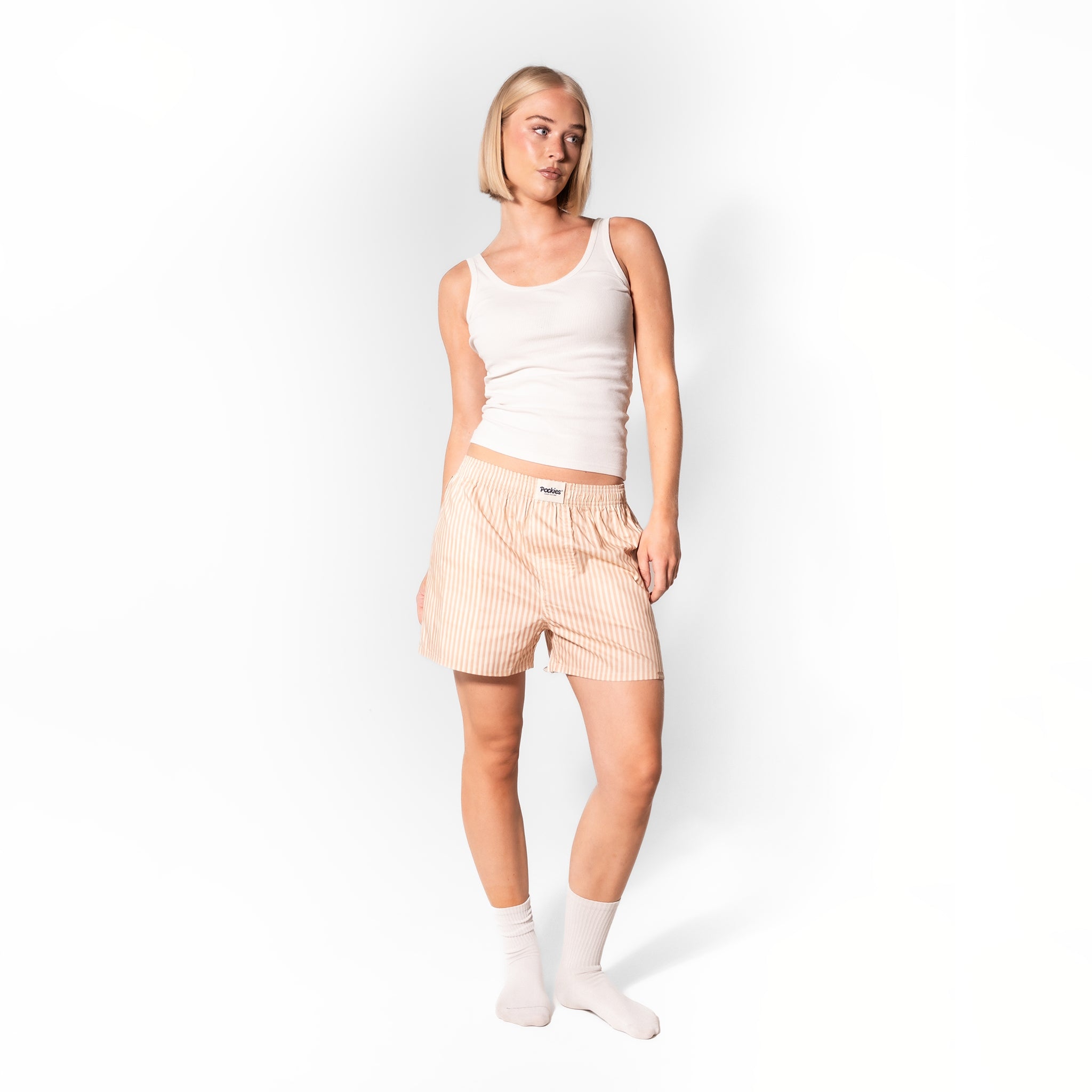 Sand Striped- Boyfriend Boxers