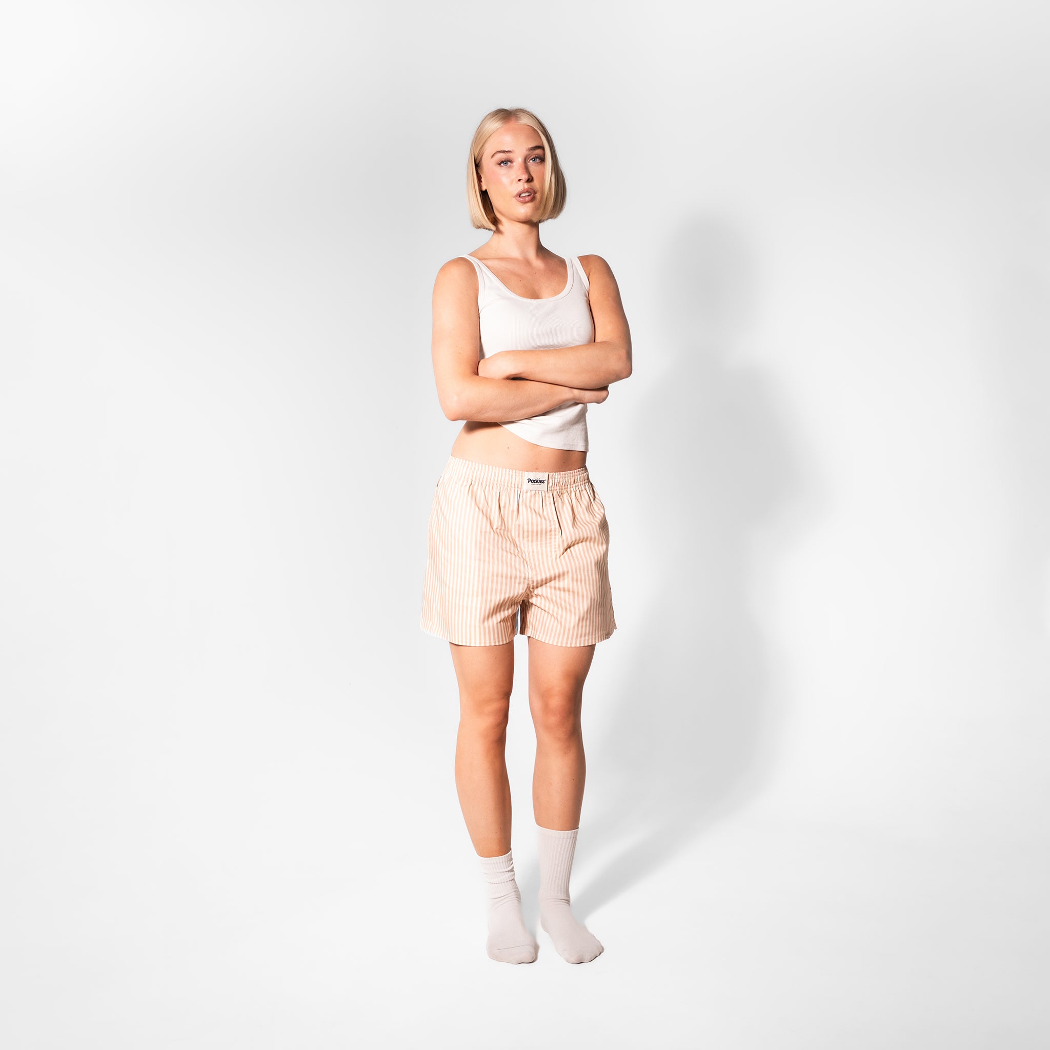 Sand Striped- Boyfriend Boxers