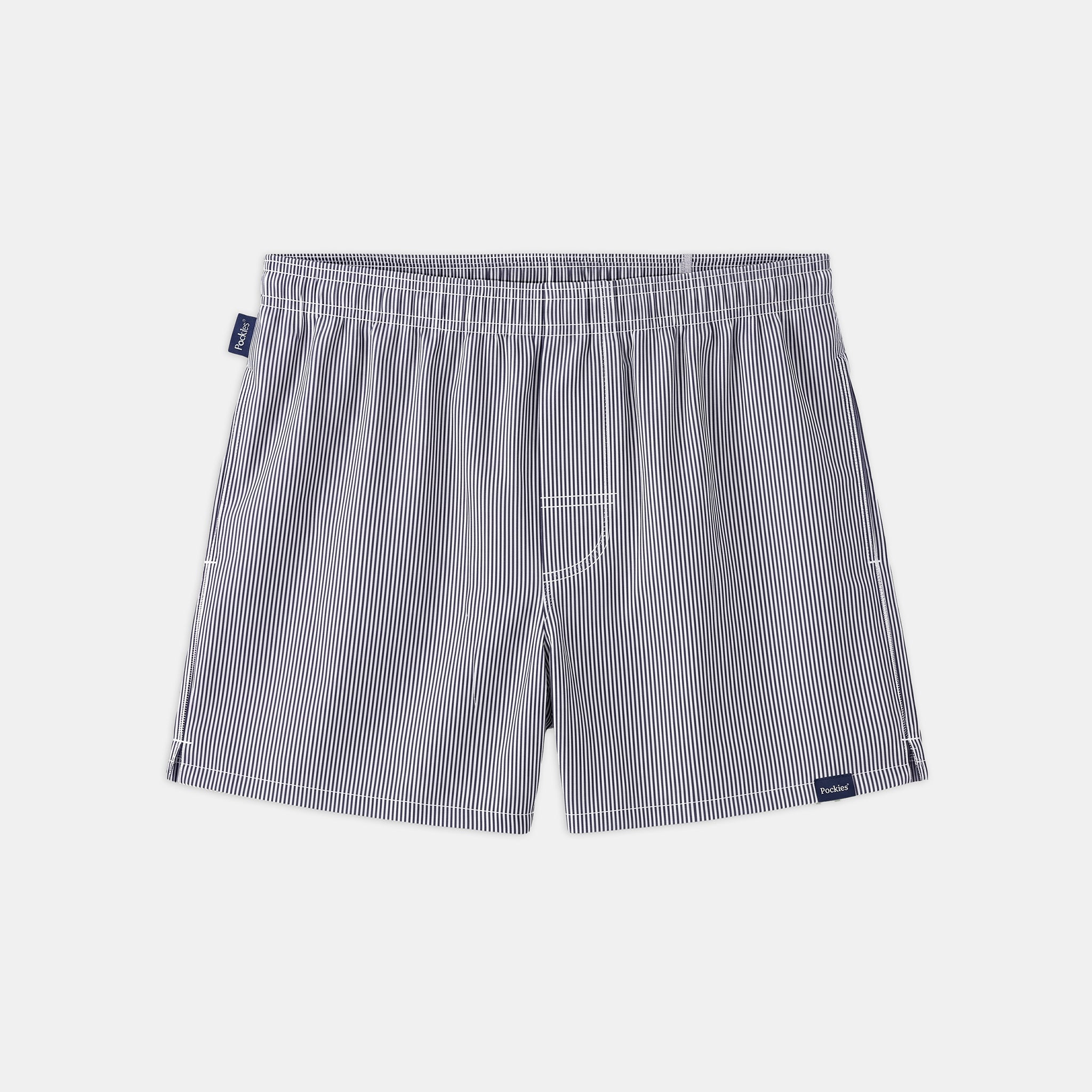 Pocketless Striped SOFTSERVE™ Boxers - Navy