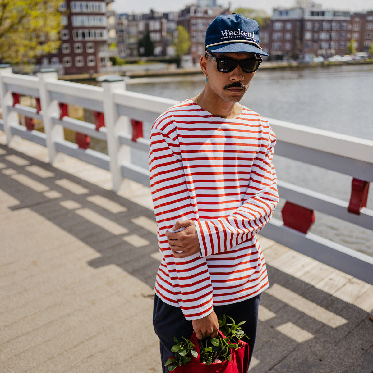 Oversized Boat Neck L/S - Red
