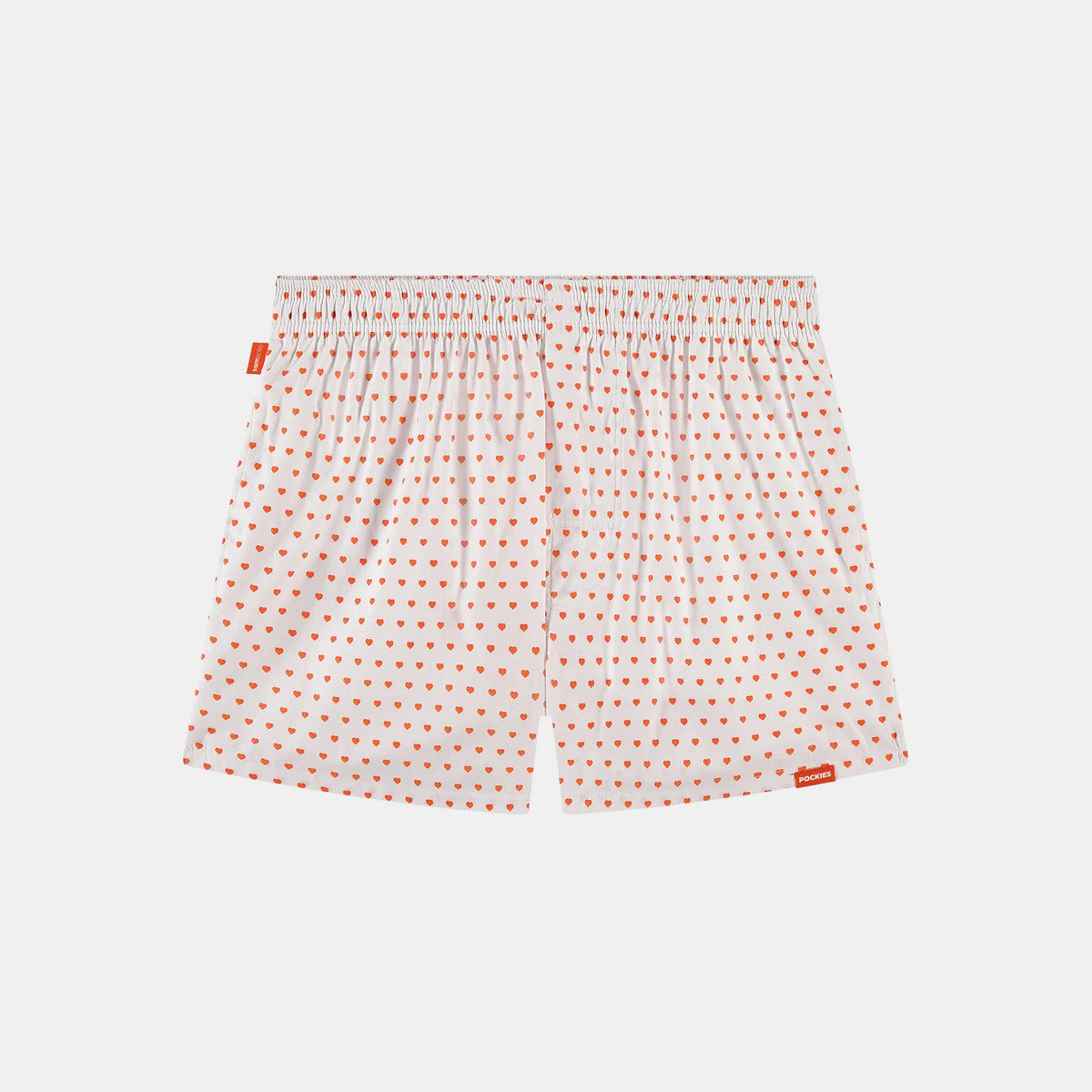 Sam Solo x Pockies boxer shorts in white, front view