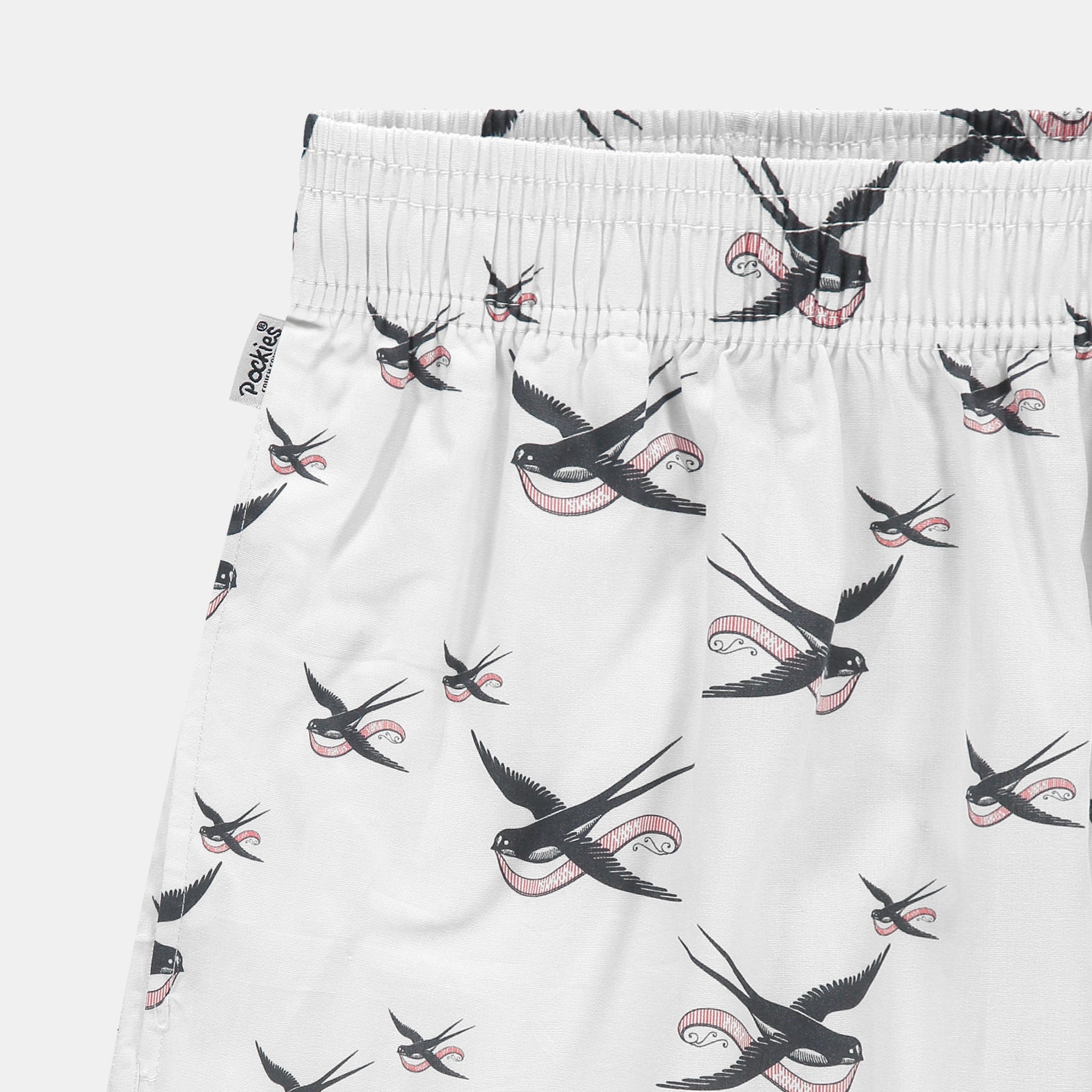 The Swallow x Pockies© - White Boxers