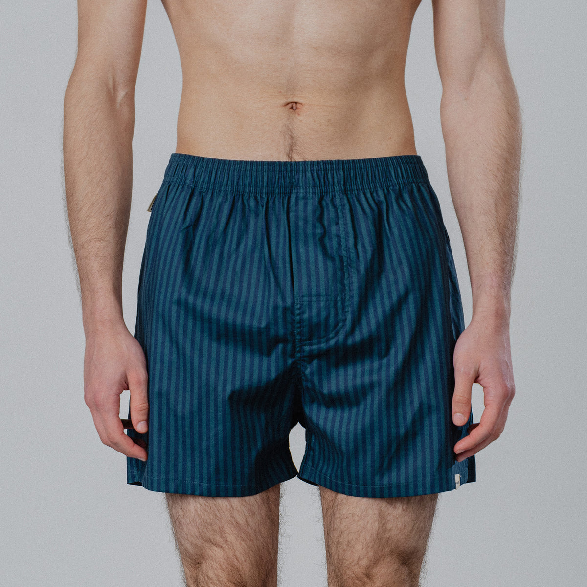 Striped Boxers - Navy/Green